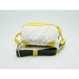 Louis Vuitton Monogram Denim Canvas Round Pochette Jaune